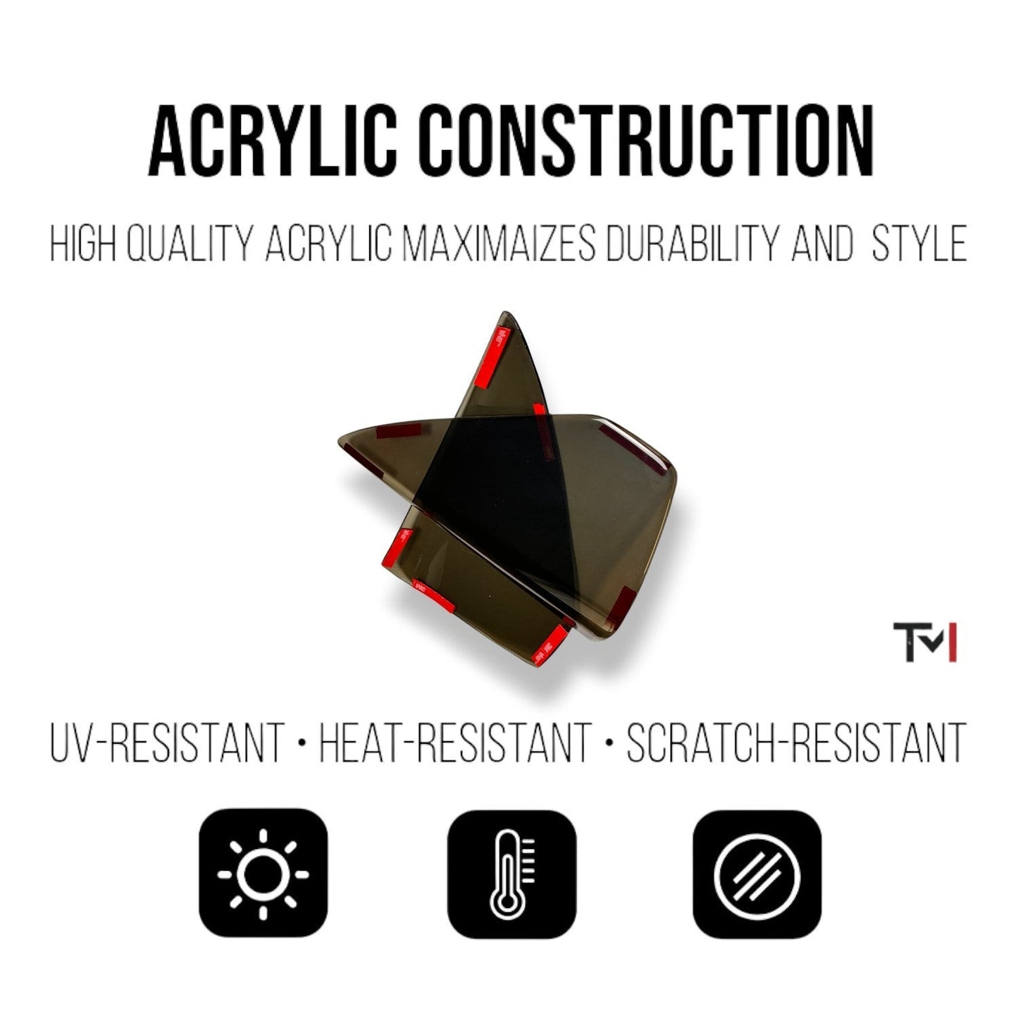 Tint My Light Smoked Acrylic Taillight Covers for Tesla Model 3 2016-2023& Model Y 2021-2024