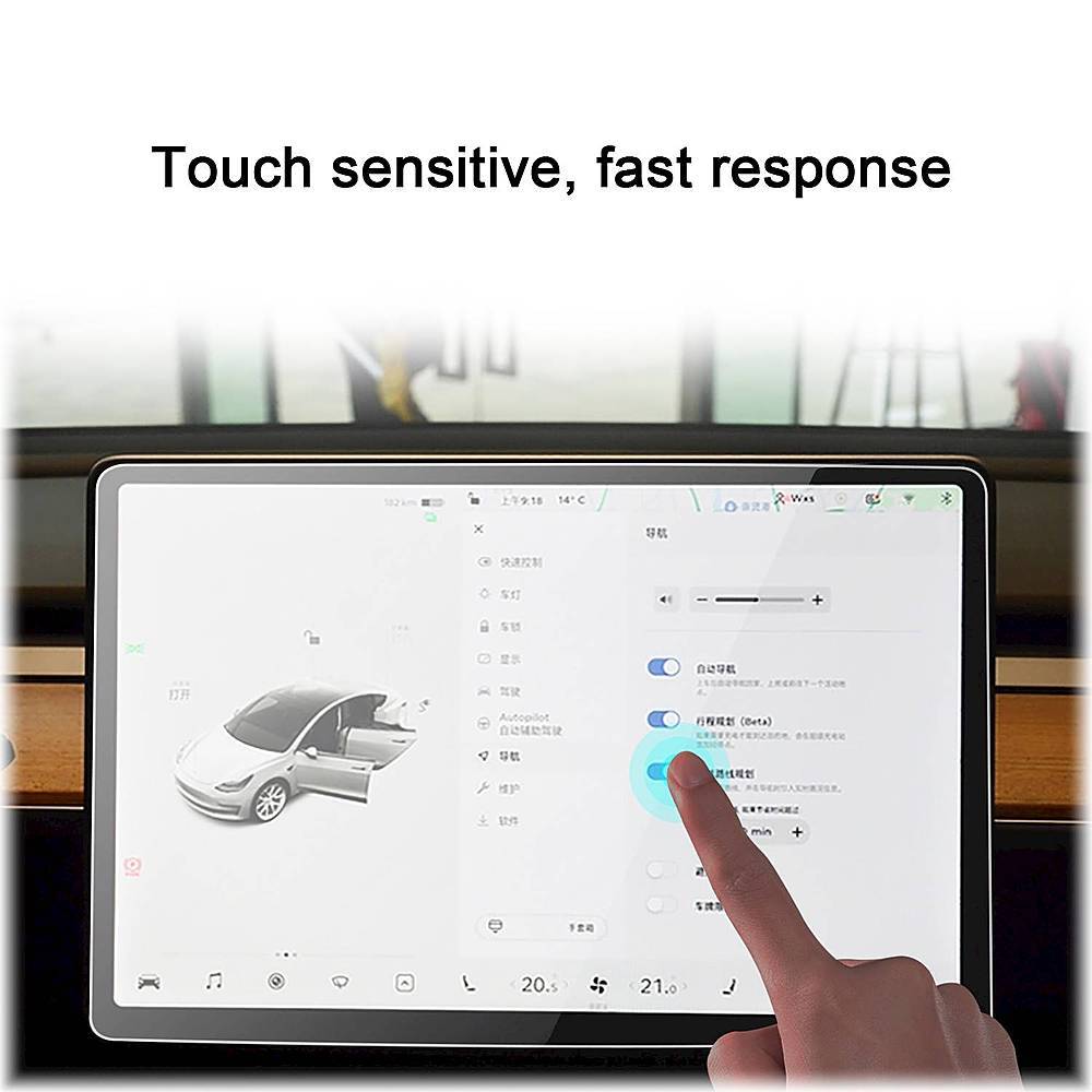 ZeroDamage Ultra-Strong Tempered Glass Screen Protector - Tesla Model 3 and Model Y