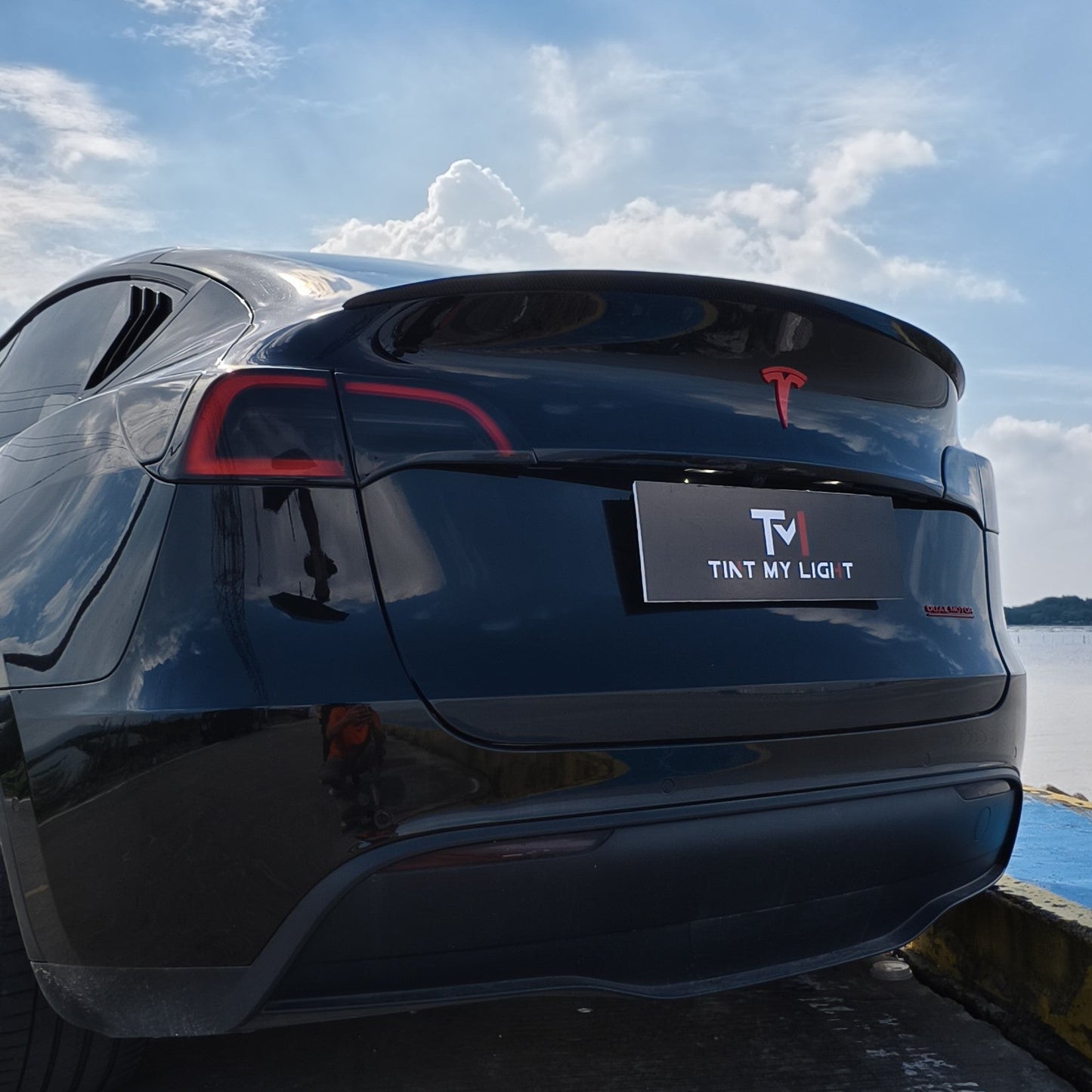 Tint My Light Smoked Acrylic Taillight Covers for Tesla Model 3 2016-2023& Model Y 2021-2024