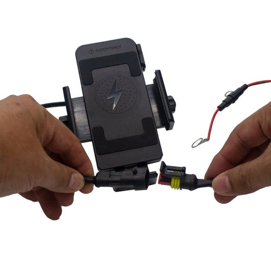 Phone Inductive Wireless charging #Mount with Quick Disconnect Power Cable and articulating 1" ball mounting