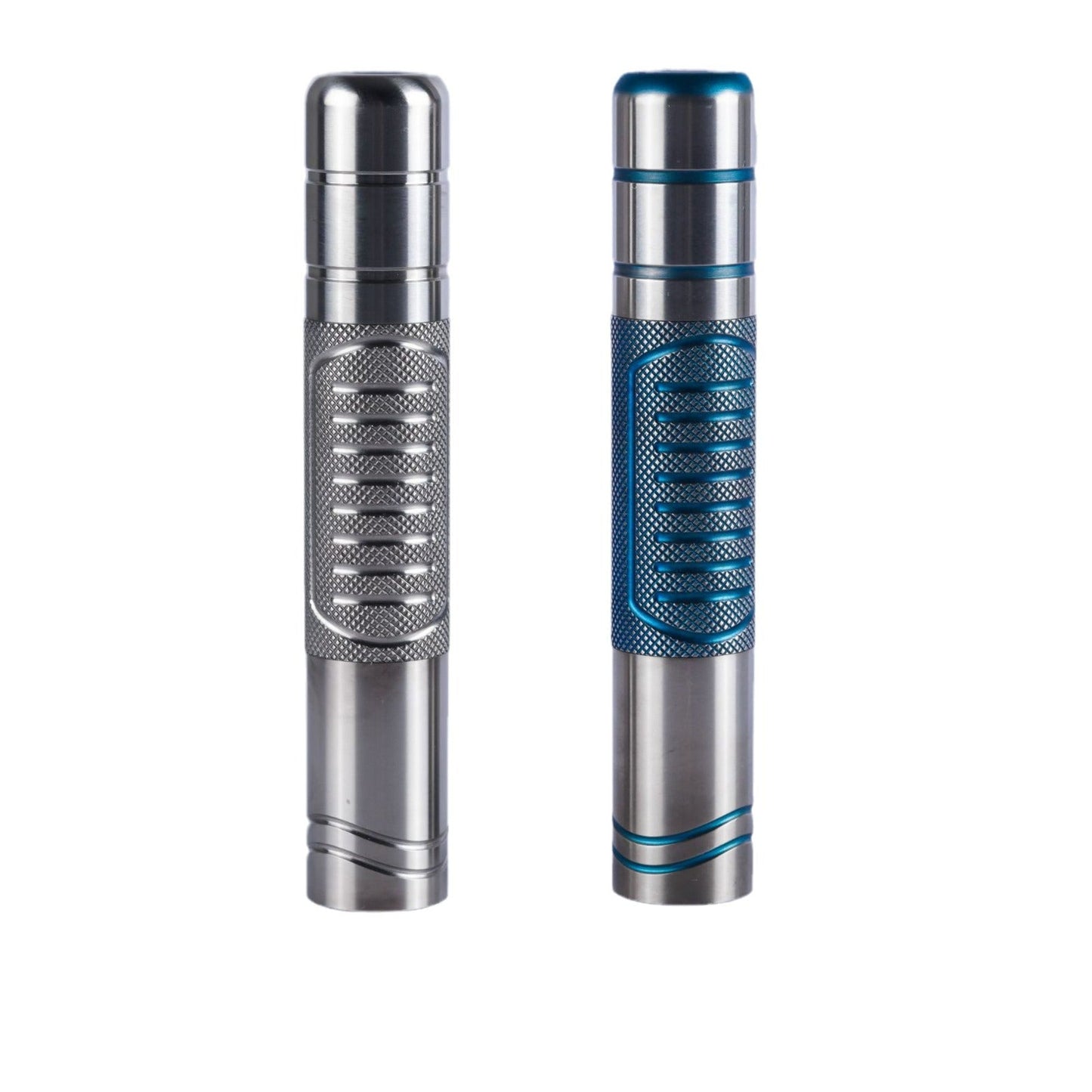 Titanium alloy ultra-bright flashlight with magnetic charging and secure magnetic attachment, designed for rugged durability and versatile hands-free illumination