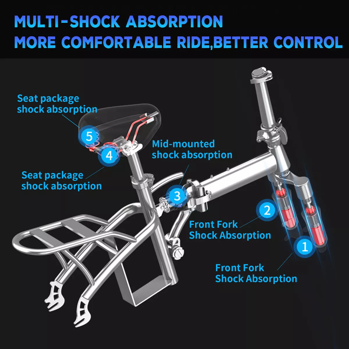 EBK 14" 400W 48V Folding Electric Bike Bicycle E-bike City ebike